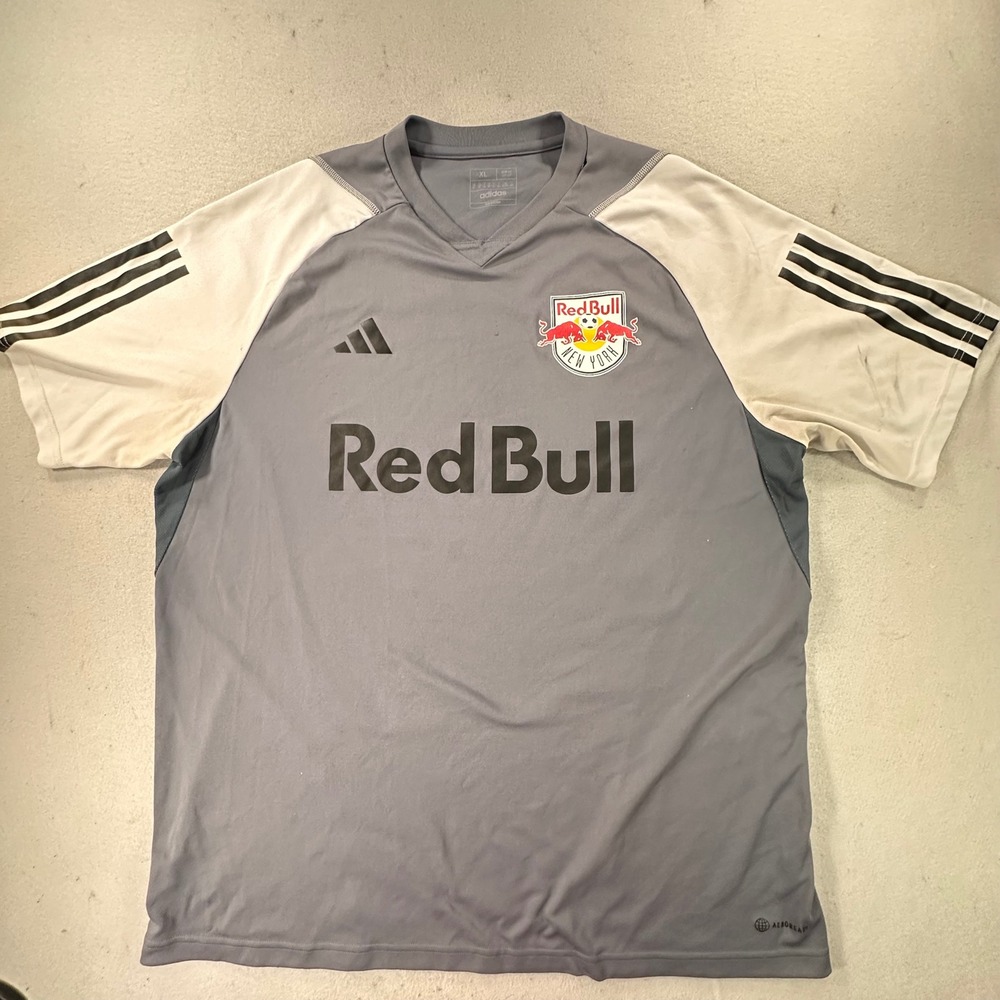 Adidas New York Red Bulls Gray Training Jersey Aeroready Mens XL Slim Fit